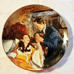 Scarlett and Rhett's Honeymoon ~ Gone with Wind Golden Anniversary Plate / COA